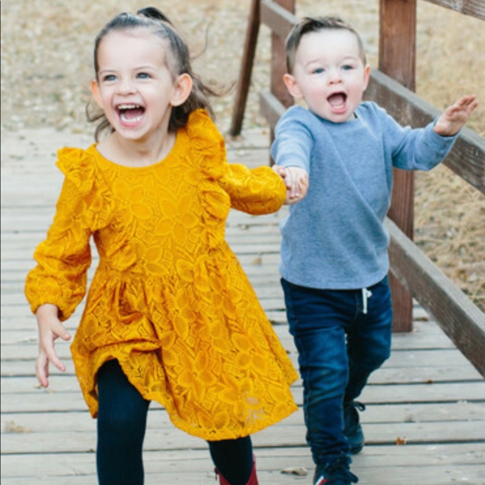 Cat & Jack lacy yellow girls tunic / dress size 3T